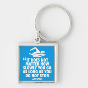 DO NOT STOP - Swimming Motivational Keychain