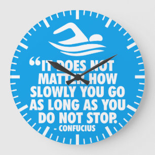 DO NOT STOP - Swimming Motivational Large Clock