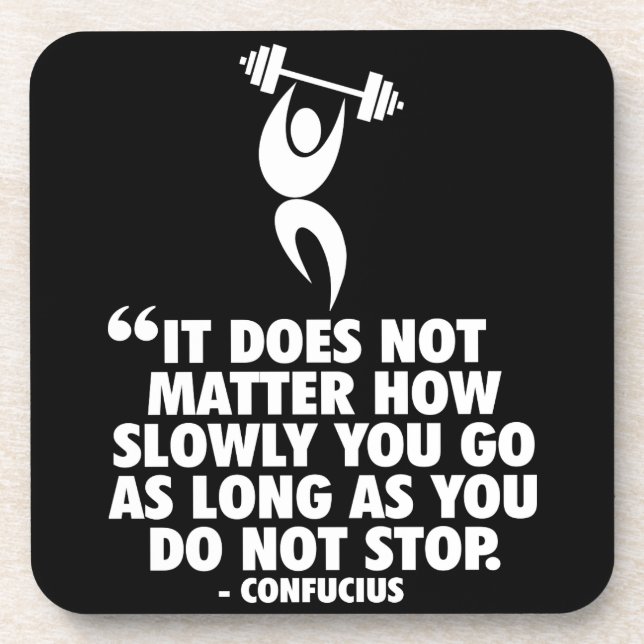 DO NOT STOP. "Weight Lifting" Workout Motivational Coaster (Front)