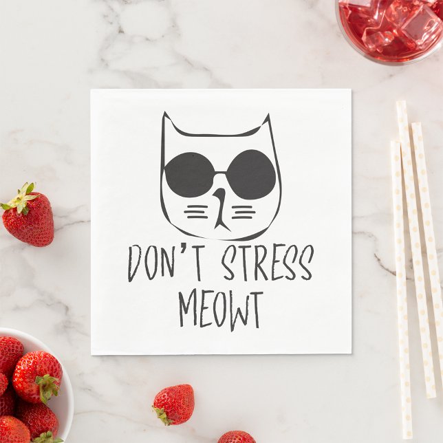 Do Not Stress Meowt Napkin (Creator Uploaded)