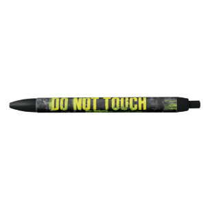 "Do Not Touch" Grunge Warning Sign Black Ink Pen