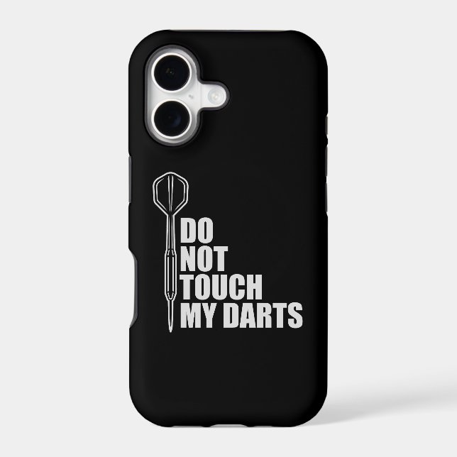 Do Not Touch My Darts Warning Dart Player Humor (Verso)