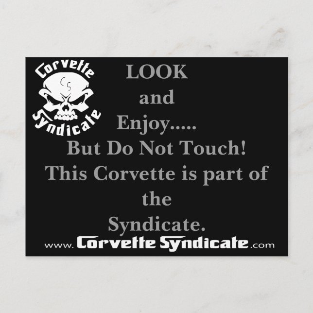 Do Not touch postcard (Front)