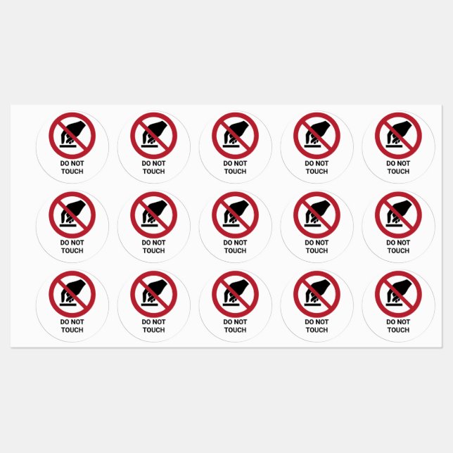 Do Not Touch, Prohibition Sign (Sheet)
