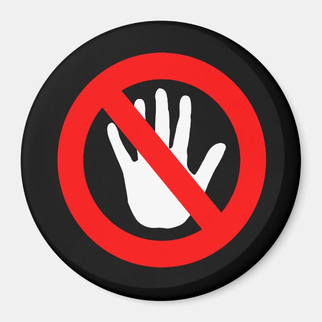 Do not touch sign magnet (Front)