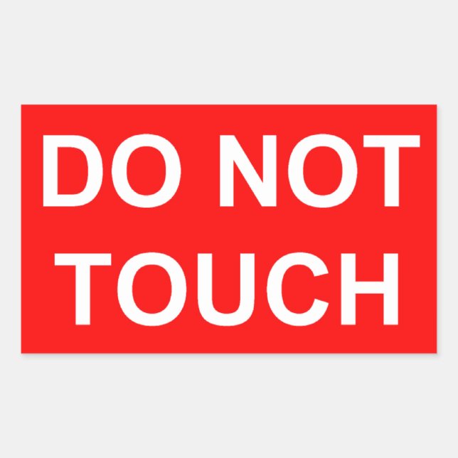 Do Not Touch Sticker (Front)