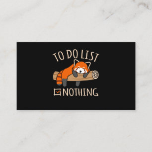 Do Nothing Red Pandas Cute Pet Animal Panda Lover Enclosure Card