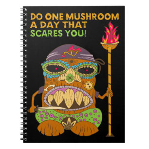 Do One Mushroom a Day, Tiki Chef, Black Notebook