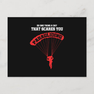 Do One Thing a Day Paragliding Adventure Holiday Postcard