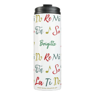 Do Re Mi Cute Personalized Holiday Singer Thermal Tumbler