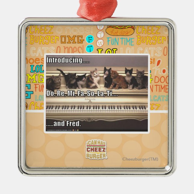 Do, Re, Mi, Fa, So, La, Ti, Fred Metal Ornament (Front)