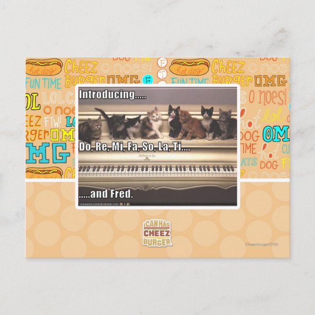 Do, Re, Mi, Fa, So, La, Ti, Fred Postcard (Front)