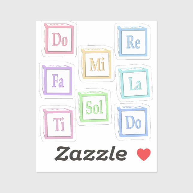 Do Re Mi Fa Sol La Ti Solfege Musical.Baby Blocks (Sheet)