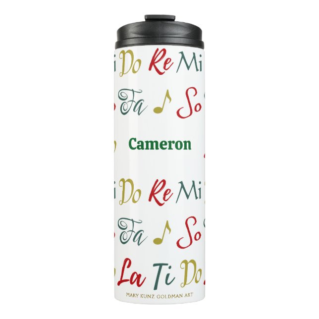 Do Re Mi  Nostalgic Personalized Musical Theatre Thermal Tumbler (Front)