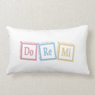 "Do Re Mi" Solfeggio Baby Blocks Kids Music Lumbar Pillow