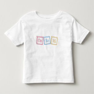 "Do Re Mi" Solfeggio Baby Blocks Musical Toddler T-shirt