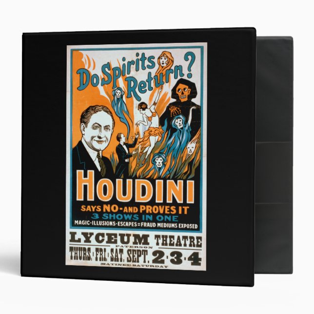 Do Spirits Return? Houdini Says NO - Proves It Binder (Front/Inside)