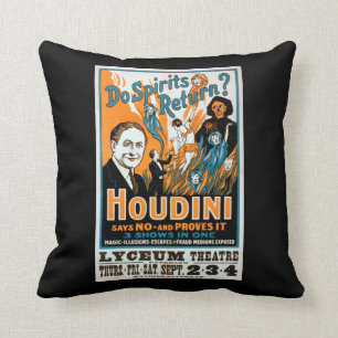 Do Spirits Return? Houdini Says NO - Proves It Throw Pillow