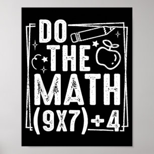 Do The Math 67 Meme 6 7 Funny Six Seven Women  Poster