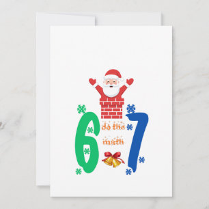 Do The Math 67 Meme Christmas Thank You Card