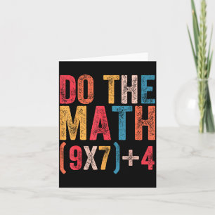 Do The Math 67 Meme Funny 6 7 Six Seven Men Women  Card