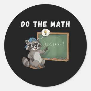 Do The Math 67 Meme Funny Six Seven Math Teacher B Classic Round Sticker