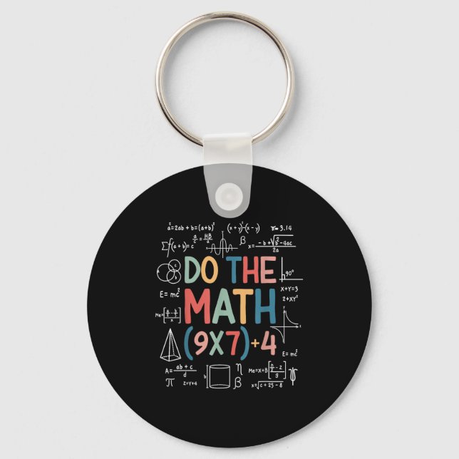Do The Math 67 Meme Funny Six Seven Math Teacher M Keychain (Front)