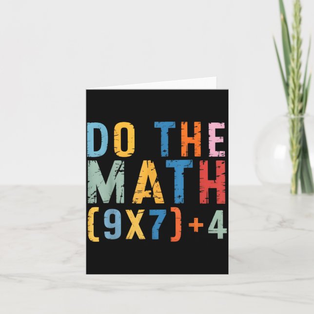 Do The Math 67 Meme Funny Six Seven Men Women Teac Card (Front)