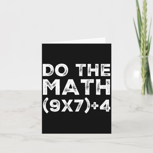 Do The Math 67 Meme Funny Six Seven Teacher Studen Card (Front)