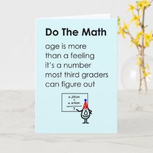 Do The Math A Funny Happy Birthday Poem Card