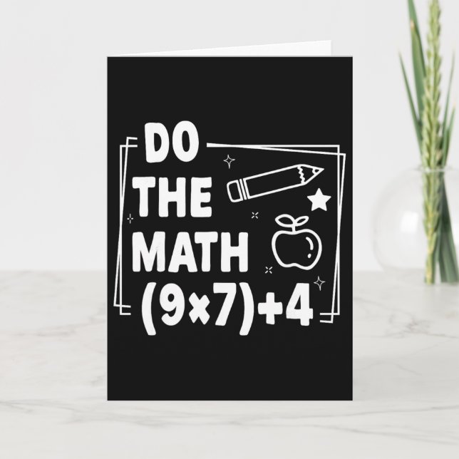Do The Math Christmas Funny 67 Meme Pemdas Teacher Card (Front)