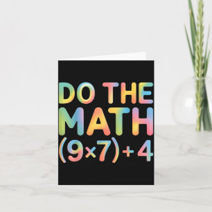 Do The Math Equation Thanksgiving Teacher 67 Six S Card