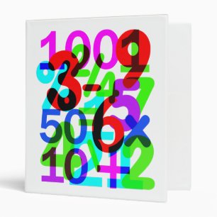 Do The Math Fun Colourful Numbers Typography Binder