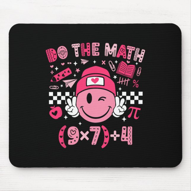 Do The Math Six Seven 76 Meme Valentine's Day Math Mouse Pad (Front)