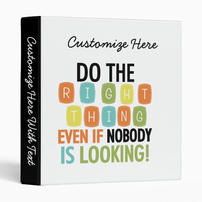 Do The Right Thing Binder (Front/Spine)