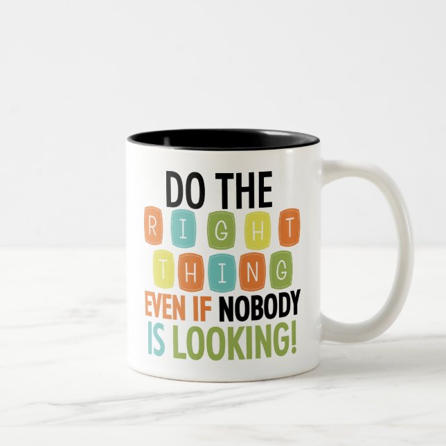 Do The Right Thing Two-Tone Coffee Mug (Right)