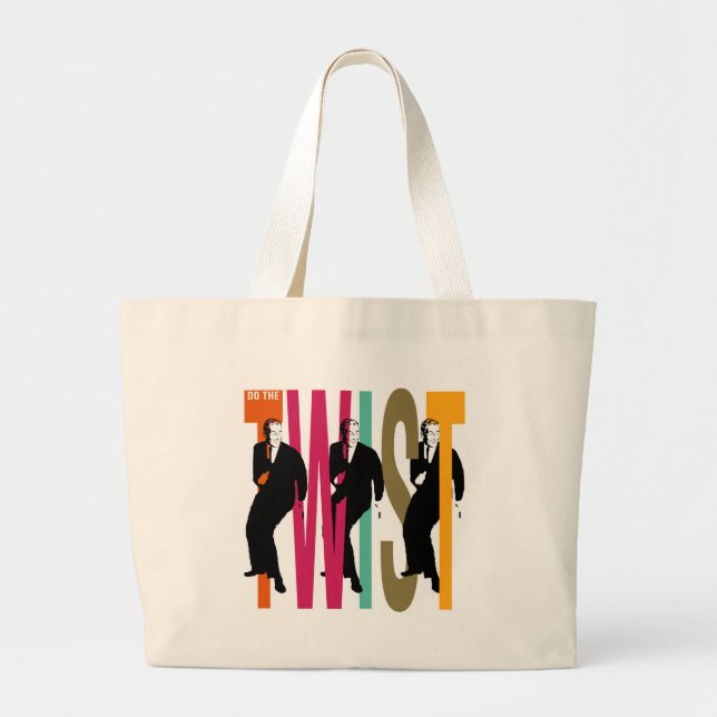 Do The Twist Large Tote Bag (Front)
