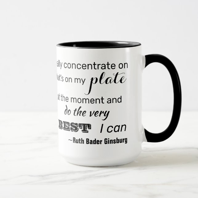 Do The Very Best I Can RBG Inspirational Quote Cof Mug (Right)