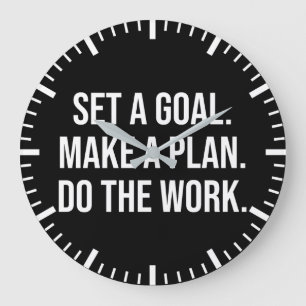 Do The Work - Success Hustle Gym Motivational Large Clock
