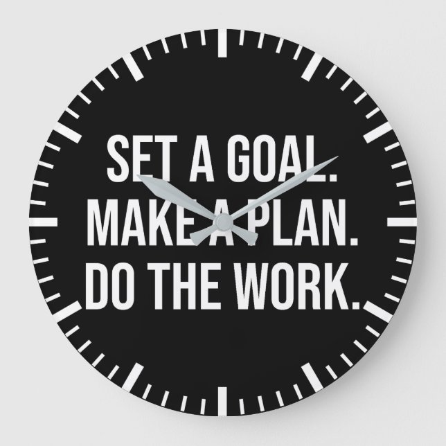 Do The Work - Success Hustle Gym Motivational Large Clock (Front)