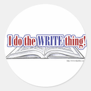 Do The Write Thing Author Pride Statement Classic Round Sticker