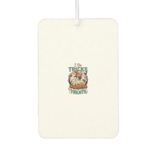 Do Tricks Treats Halloween Pug Witch Hat Pumpkins_ Air Freshener