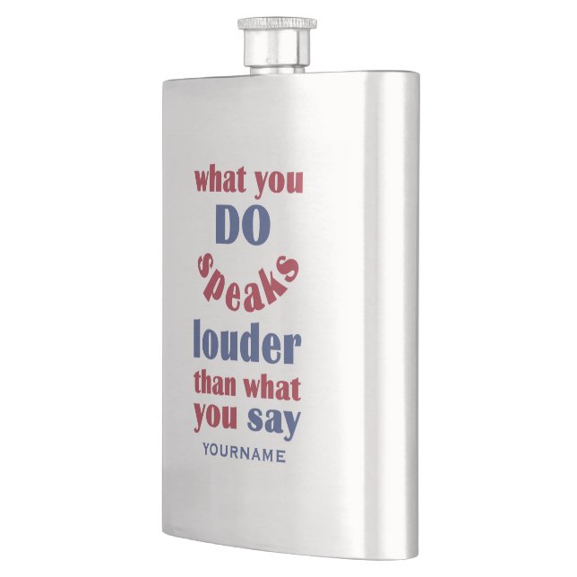 Do vs. Say custom flask (Left)