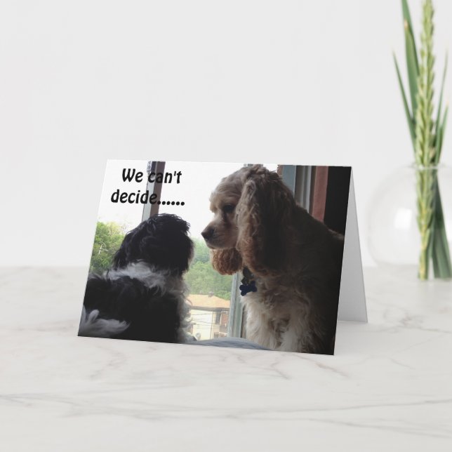 DO WE SAY HAPPY BIRTHDAY OR BAKE YOU A CAKE? CARD (Front)