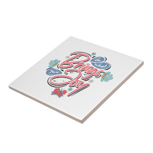 Do what brings you Joy Floral and Butterfly quote Tile