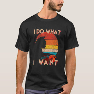 Do What I Want Vintage Black Cat Red Cup My Cat 2 T-Shirt