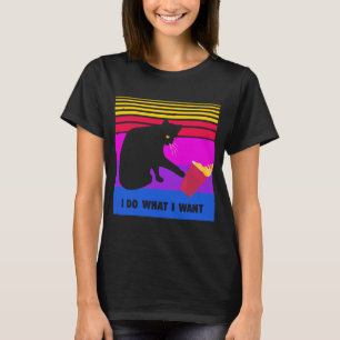 Do What I Want Vintage Black Cat Red Cup My Cat T-Shirt