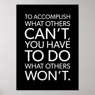 Do What Others Won't - Success Motivational Poster