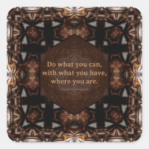Do What You Can WoW Quote Square Sticker