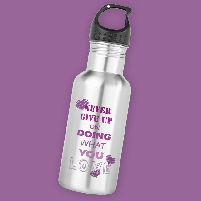 Do what you love Cute Motivational text Typography 532 Ml Water Bottle (Creator Uploaded)